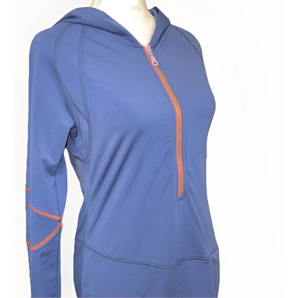 Title Nine Small Regulator Dress Purple Hooded Coral 1/4 Zip Bias Cut Pickleball - Picture 3 of 8